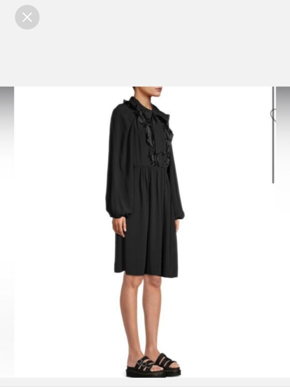 E. Ungaro Black Ruffle Dress